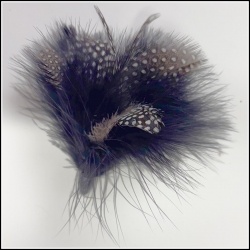  Marabou Black with Guinea Feathers